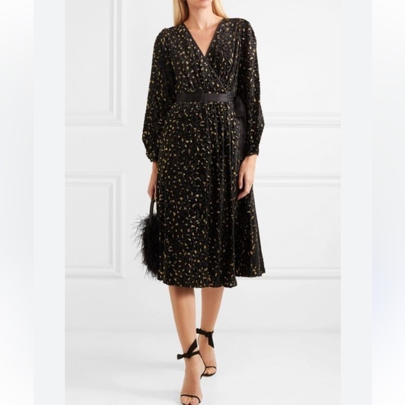Diane Von Furstenberg Dresses & Skirts - Diane Von Furstenberg Animal Print Semi Sheer Wrap Midi Dress